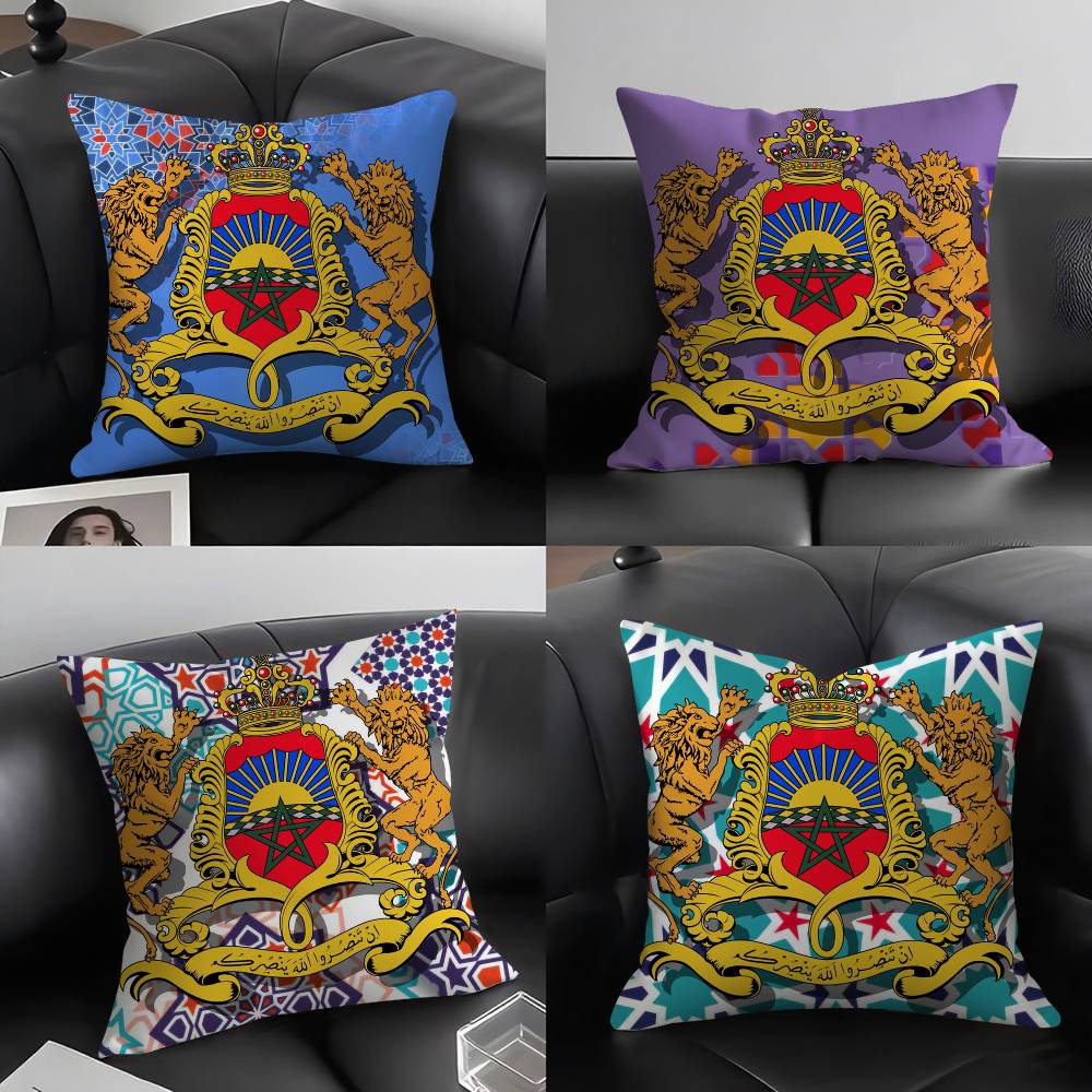 Home Office Passport - Sarung Bantal Motif Paspor Aljazair, Bahan