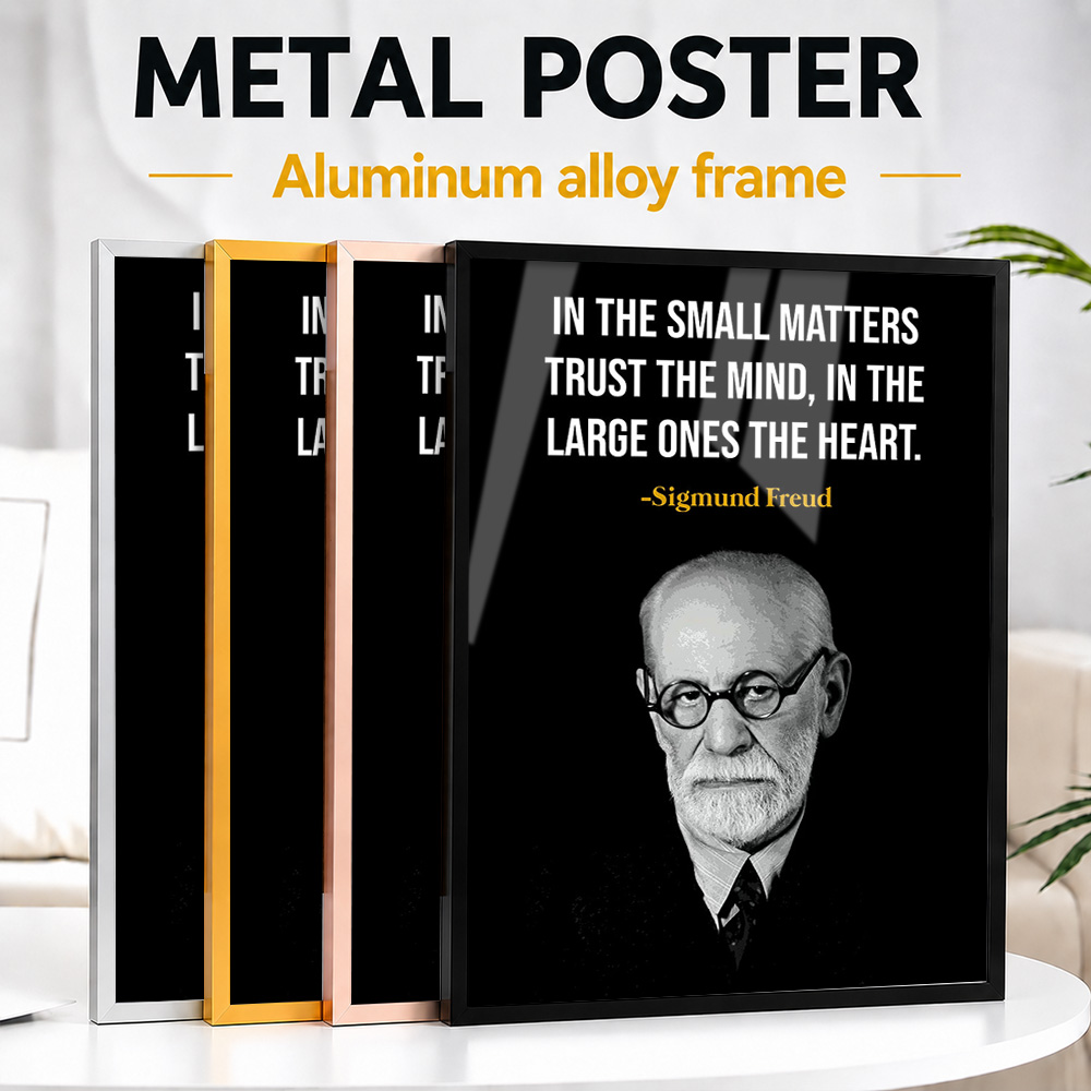 Home Office Quotes - Poster Logam Kutipan Sigmund Freud Dengan