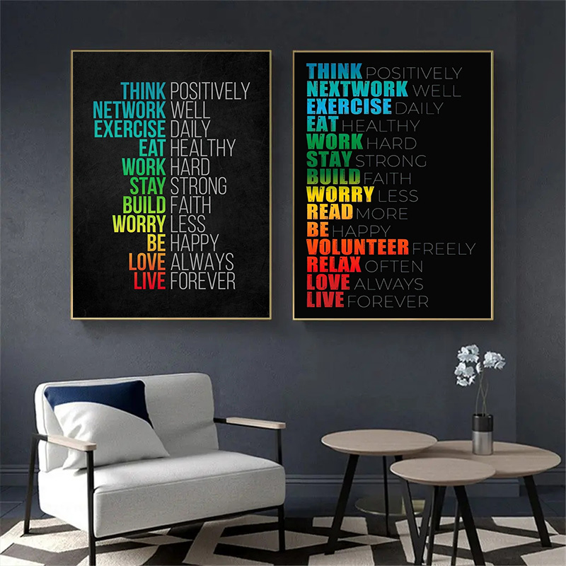 1 Buah Poster Kutipan Motivasi - Home Office Quotes ulasan dan harga