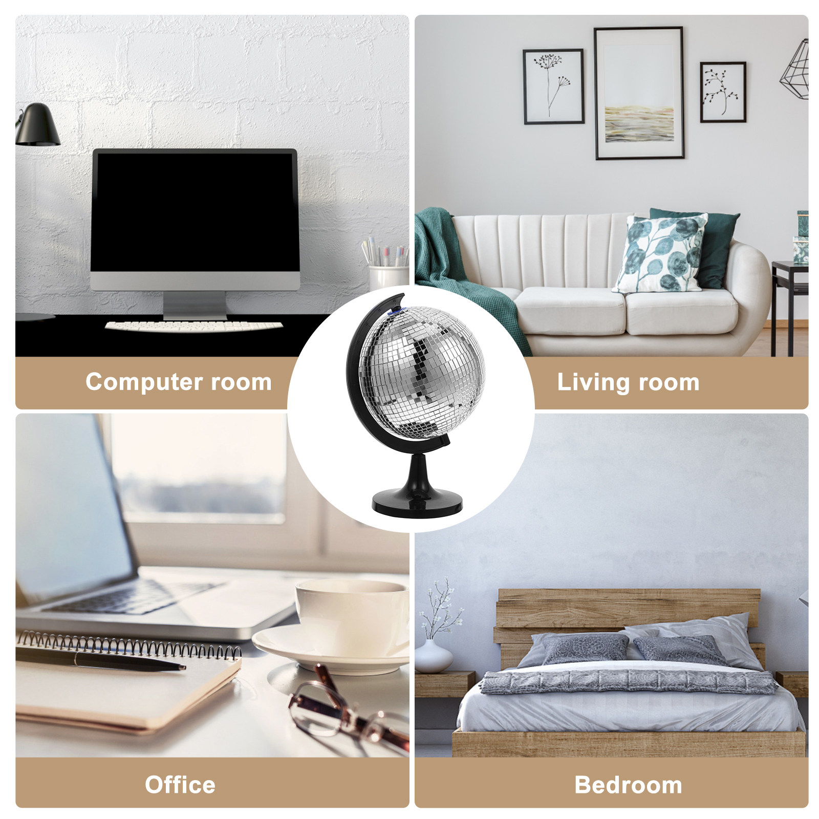 Dekorasi Bola Disko Unik Efek  - Home Office Bookshelves ulasan dan harga