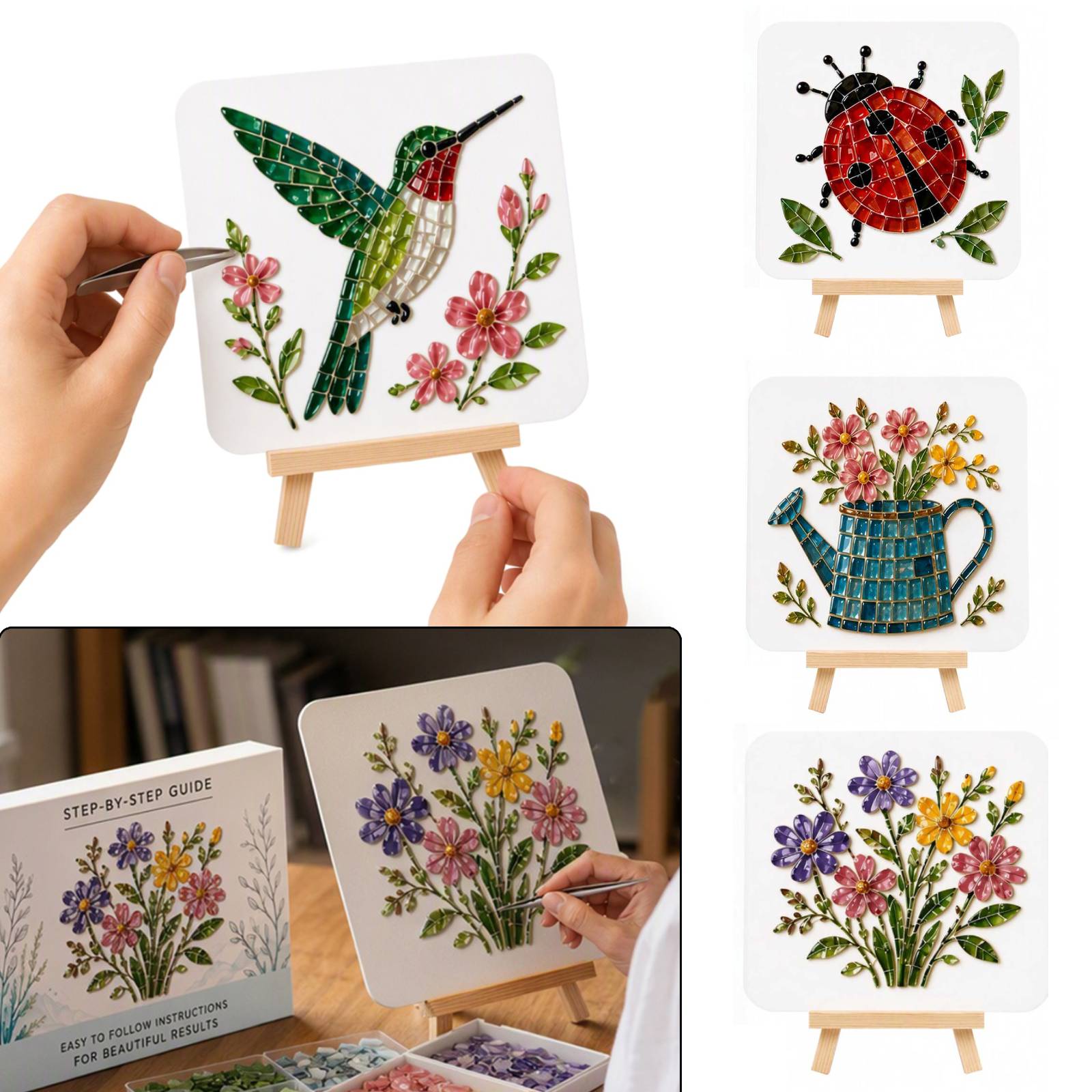Kit Mosaik Kaca Laut DIY, Kary - Home Office Bookshelves ulasan dan harga