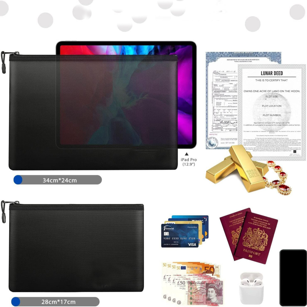Tas Dokumen Tahan Api, Tempat  - Home Office Passport ulasan dan harga
