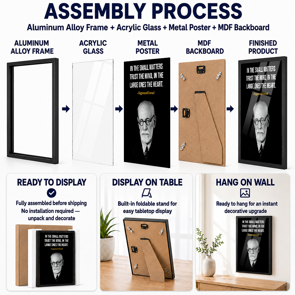 Poster Logam Kutipan Sigmund F - Home Office Quotes ulasan dan harga