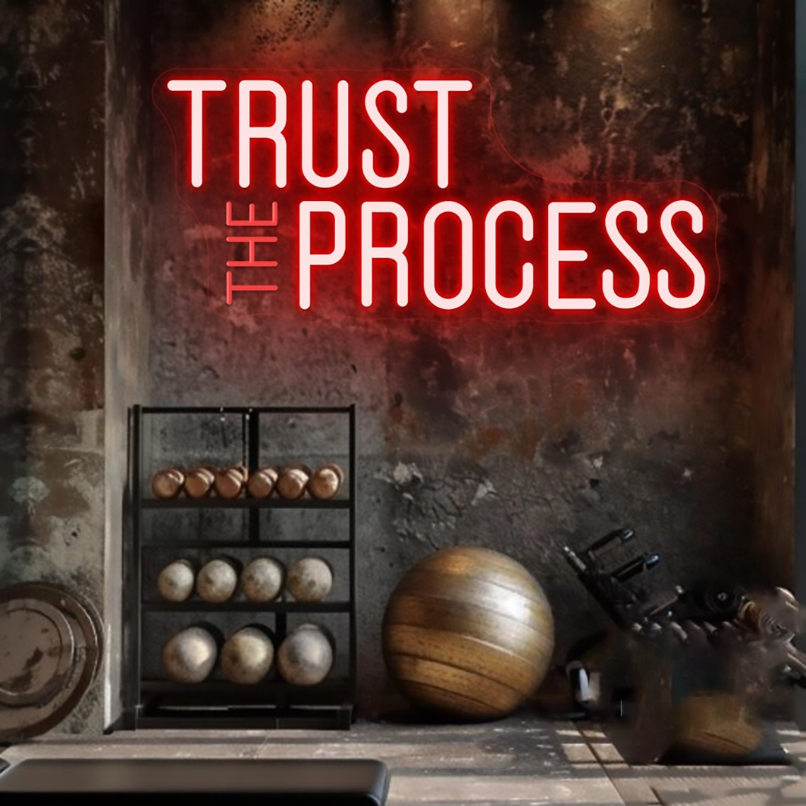Tanda Neon Trust The Process,  - Home Office Quotes ulasan dan harga