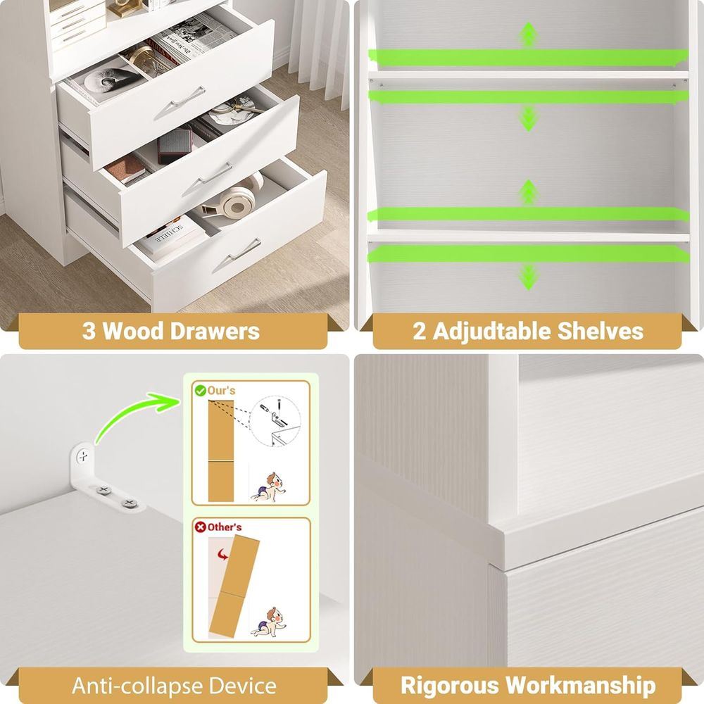 Rak Buku Kayu Putih 6 Tingkat  - Home Office Bookshelves ulasan dan harga