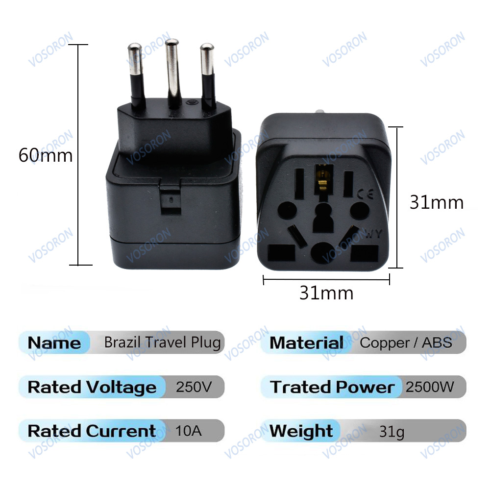 Adaptor Steker Brasil Universa - Home Office Uk ulasan dan harga