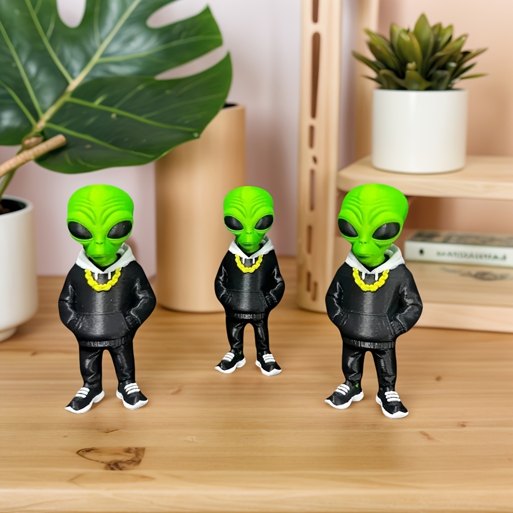1 Buah Figur Alien Hijau denga - Home Office Bookshelves ulasan dan harga